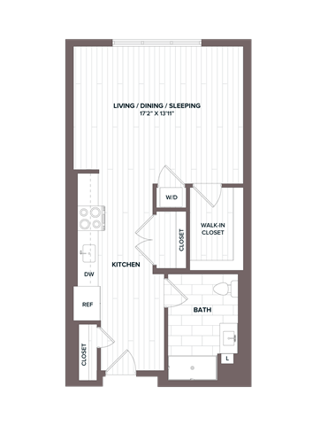 floorplan image of apartment 411
